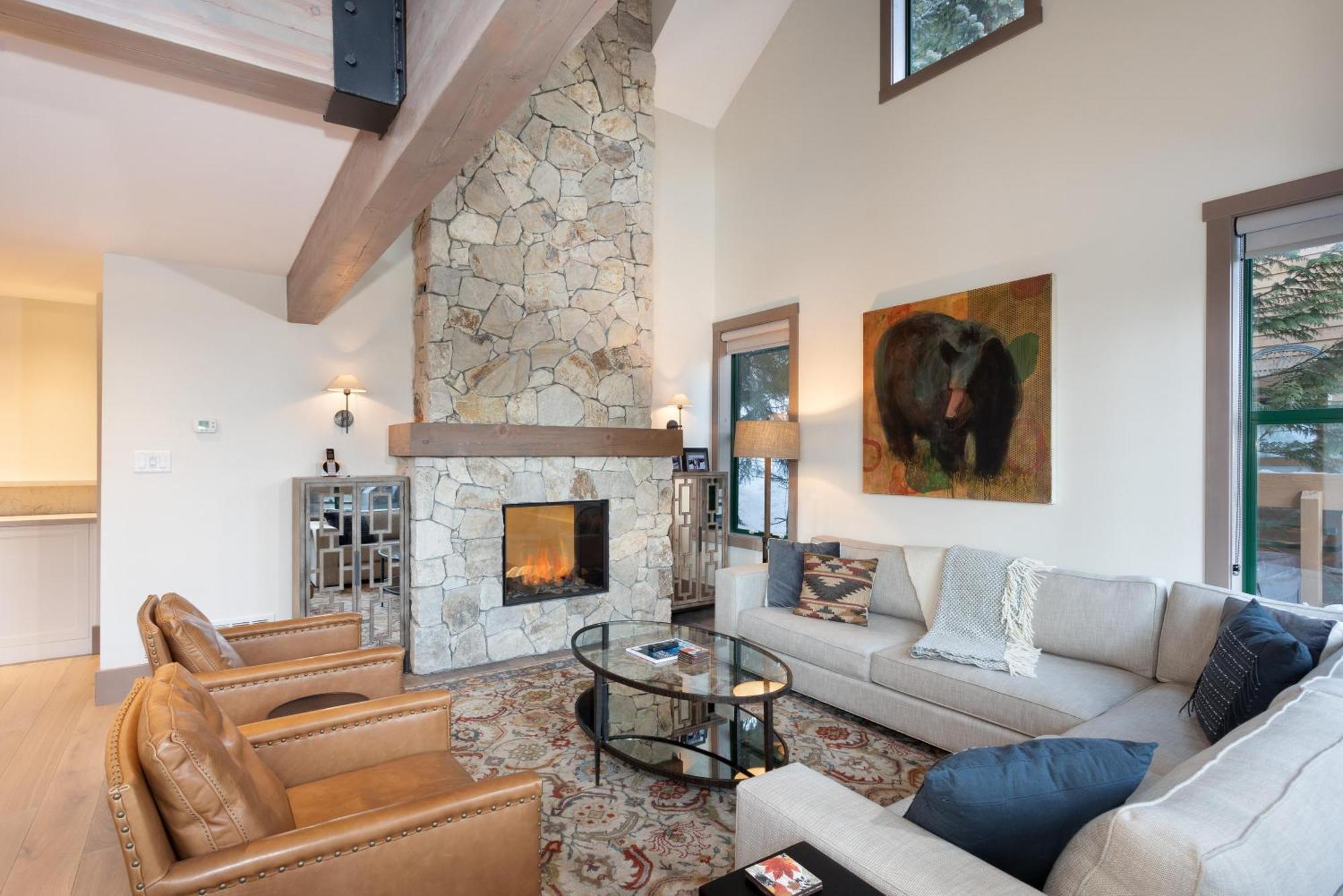 Northern Lights 27 | Luxe Townhome With Private Hot Tub, Mountain Views & Media Den Whistler